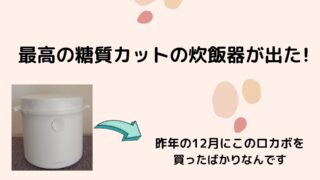 最高の糖質カット炊飯器が出た！ロカボとの違いを徹底的に説明し 
